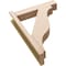 Ekena Millwork 5 1/2-in W x 22-in D x 30-in H Funston Block Rough Cedar Woodgrain TimberThane Outlooker, Primed Tan OUTUR055X22X30FST44RCPR - alternate 3